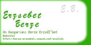 erzsebet berze business card